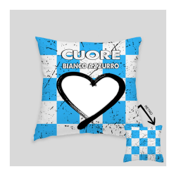 CUSCINO TIFOSO BIANCO-AZZURRO