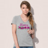 T-SHIRT DONNA COLLO A V PERSONALIZZATA